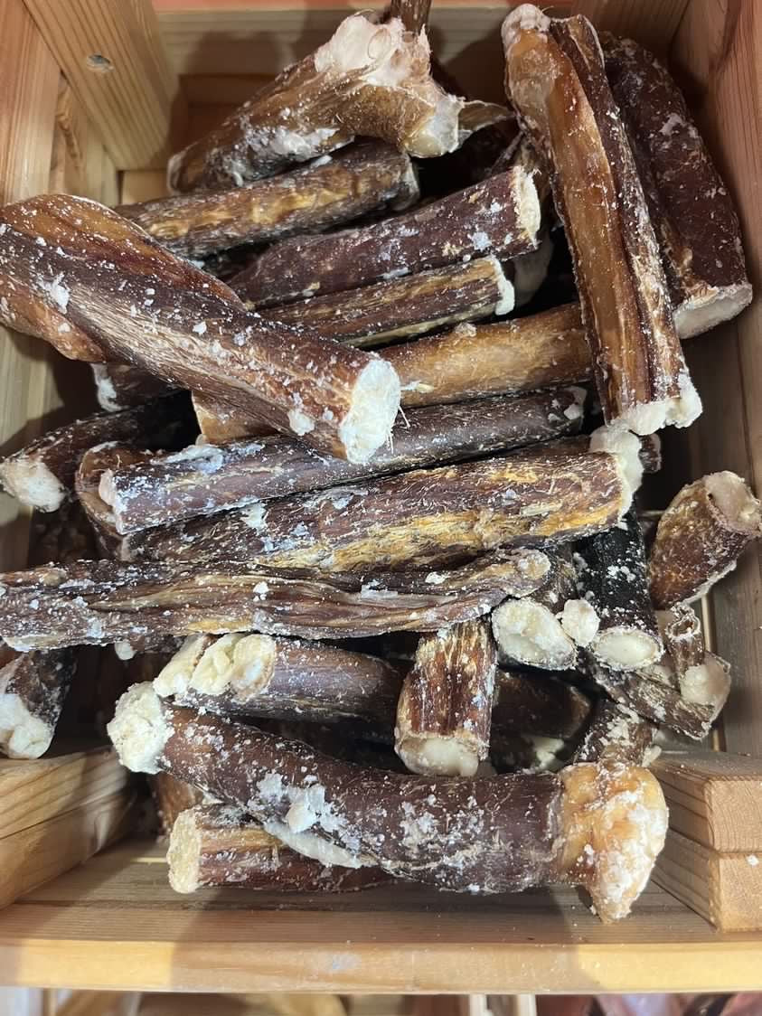 Beef gullet with sheep fat