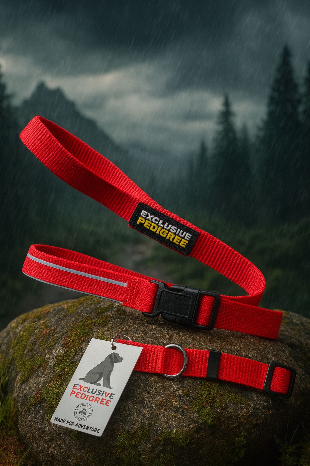 E.P Canine Compass Collar And Lead Set With High Visibility Reflective Strips