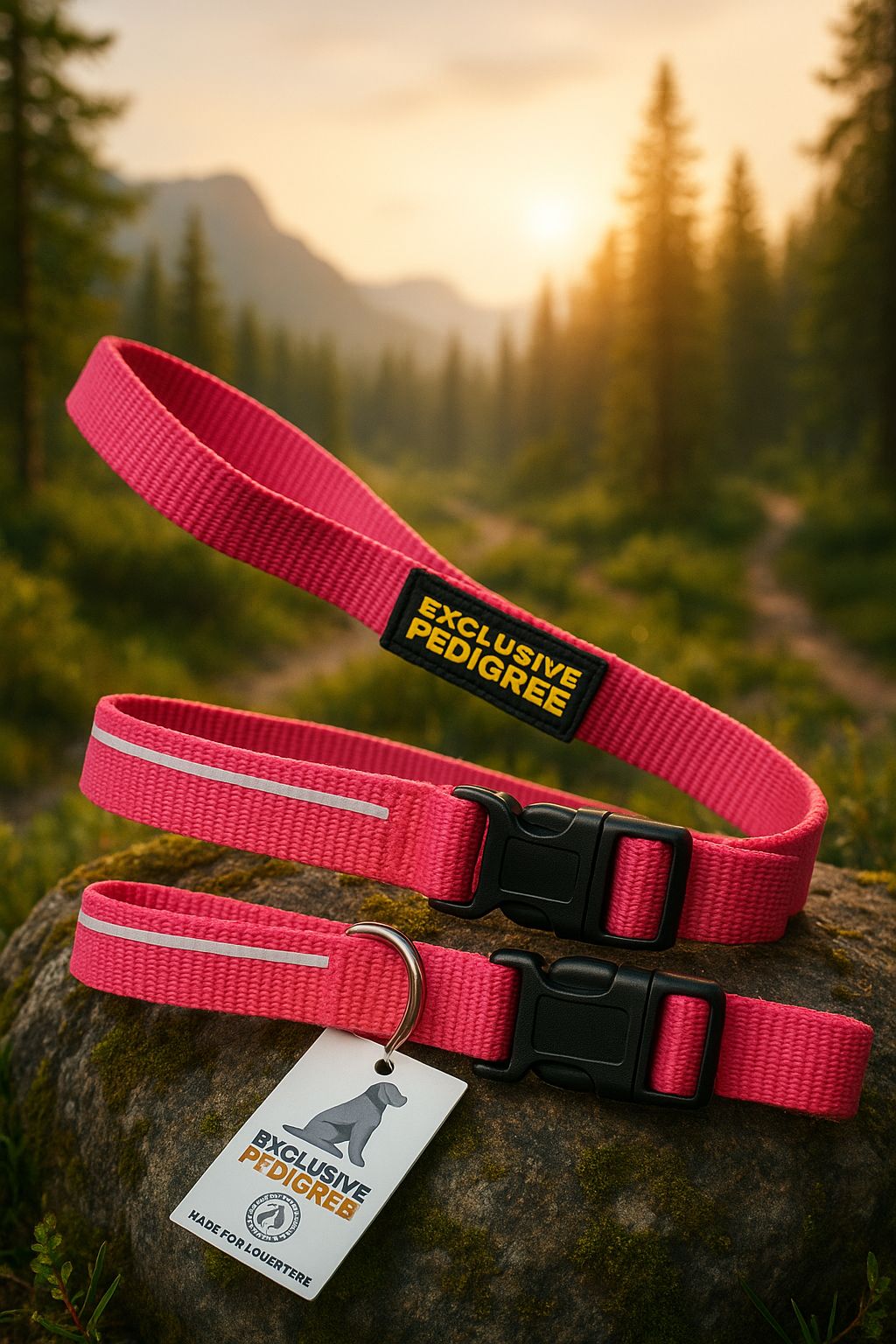 E.P Canine Compass Collar And Lead Set With High Visibility Reflective Strips
