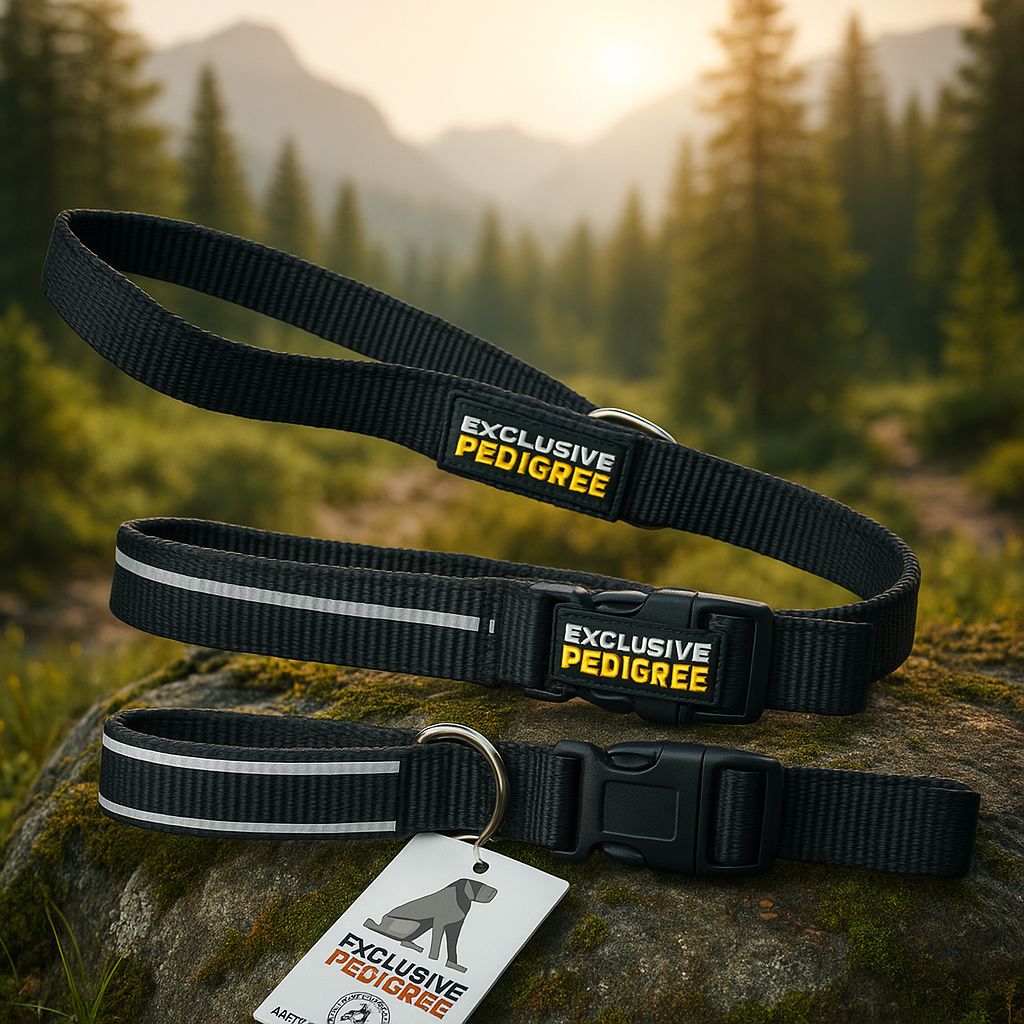 E.P Canine Compass Collar And Lead Set With High Visibility Reflective Strips